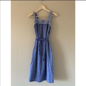 light denim midi dress
